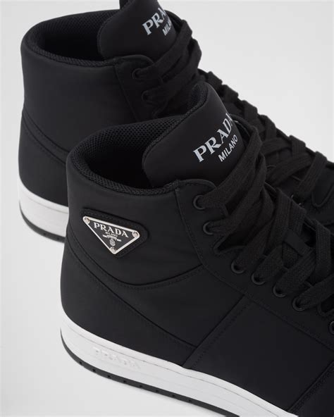 prada gabardine high top sneakers